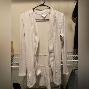 Lauren Conrad beige scalloped sweater